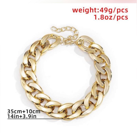 Simple And Fashionable Aluminum Link Necklace - Picture 2 of 3